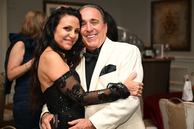 A couple in formal dress on the dance floor